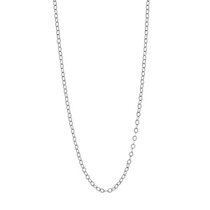 Oxidized Sterling Silver Chain Necklace: 3.6mm Round Links