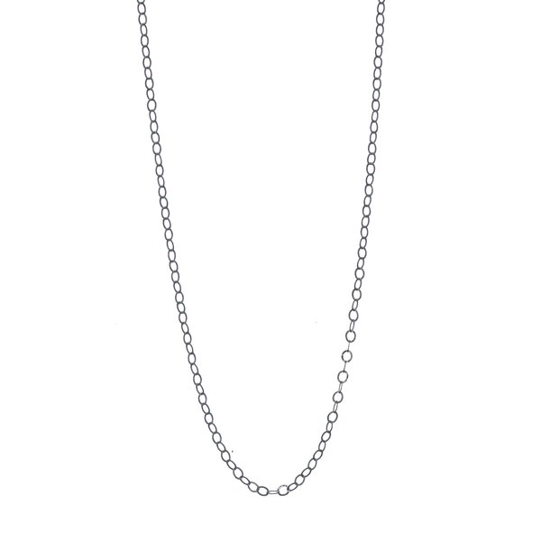 3.6 mm Round Links, .925 Oxidized Sterling Silver Chain Necklace* modern | minimalist | industrial * Choose your length!