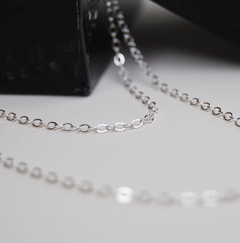 30 Inch SMALL OVAL Link Sterling Silver Chain