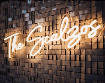 Custom Neon Sign – Wedding Last Name, Personalized LED Light