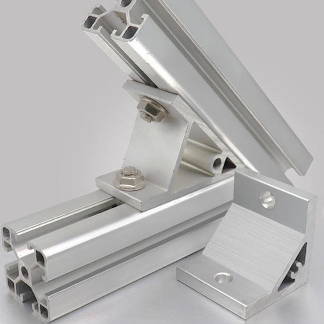 45 Degree Aluminum Angle Bracket Set 20mm Width Fits 2020 Series