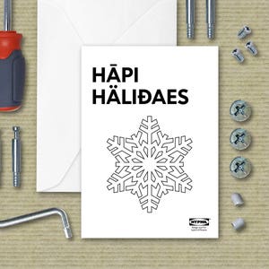 Happy Holidays Card Ikea Instructions Parody - Snowflake