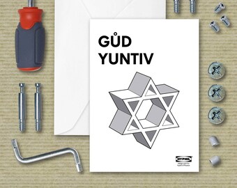 Jewish New Year Rosh Hashanah Greeting Card Ikea Instructions Parody - Star of David