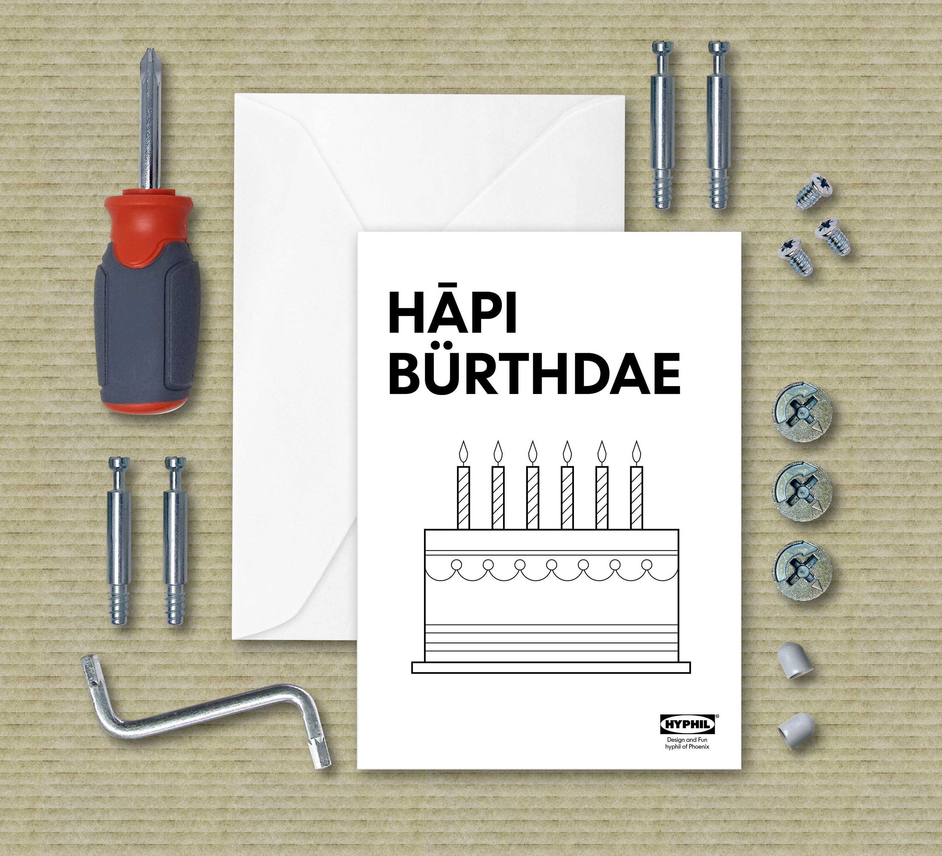 Birthday Card Ikea Instructions Parody Etsy