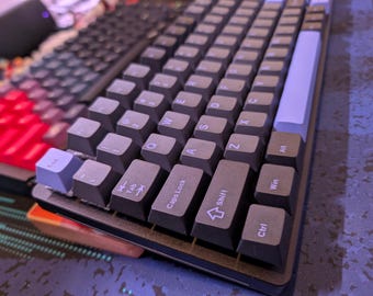 Custom Glorious GMMK 2 96% Black and Purple Wired Keyboard