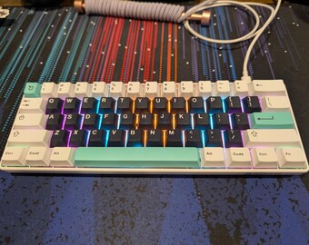 Sleek White 60% Razeak Compact Linear Keyboard