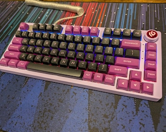 Purple and Black Custom Leobog Hi75 75% Keyboard