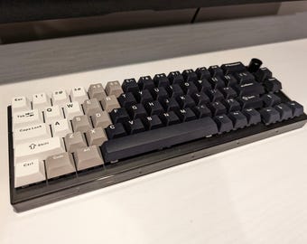 65% Mechanical Gaming Keyboard - Transparent Black with Gradient Keycaps