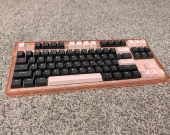 Pink and Black Tenkeyless (TKL) FL Esports ML870 Keyboard