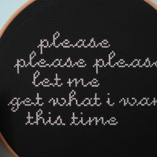smiths please please please... cross-stitched