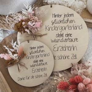 Holztafel Erzieherin • personalisierte Geschenke • Abschiedsgeschenk • Erzieherin