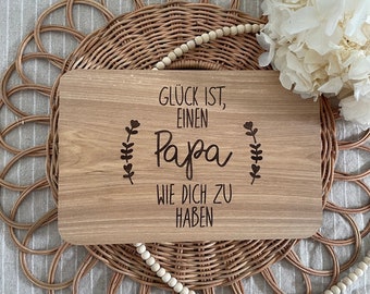 Frühstücksbrettchen • Papa • Vatertag • Holzbrettchen