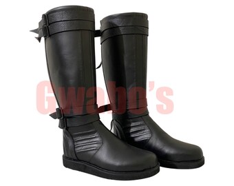 Bottes en cuir cosplay inspirées de Star Wars Kylo Ren 501st - Chaussures longues Kylo