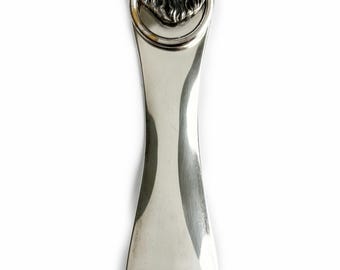 Vintage Reed & Barton Lion Head Shoe Horn Silverplate Hollowware c.1950s 7.5in