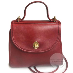 vintage coach madison satchel red #9725 | eBay
