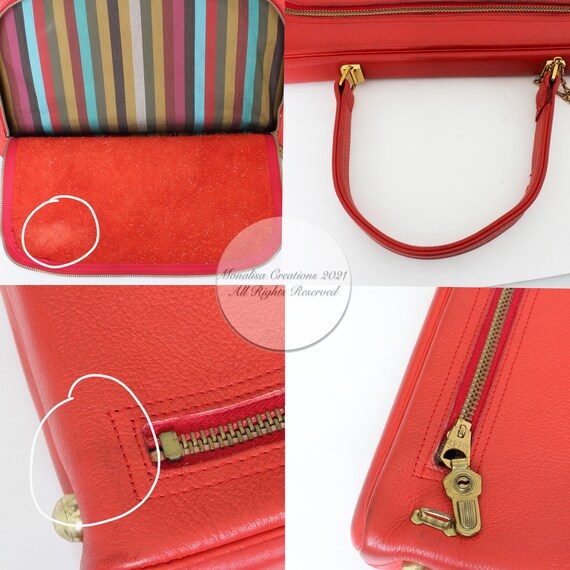 Bonnie Cashin for Coach Attache Bag Briefcase Red… - image 10