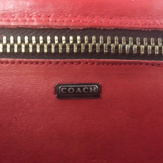 Vintage Coach Bag Convertible Clutch Rare Red Bas… - image 10
