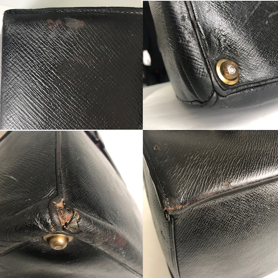 Louis Vuitton - Authenticated Doc Handbag - Leather Black Plain for Women, Very Good Condition