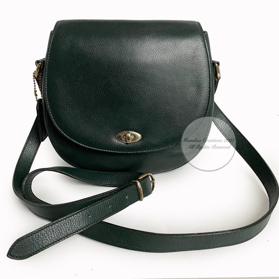 Vintage Coach leather green Gem