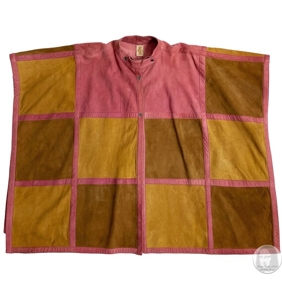 Bonnie Cashin for Sills Poncho Cape Pink Suede Mu… - image 2