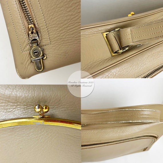 Bonnie Cashin for Coach Bag Attache Tan Leather C… - image 10