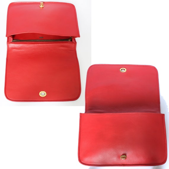 Vintage Coach Bag Convertible Clutch Rare Red Bas… - image 8