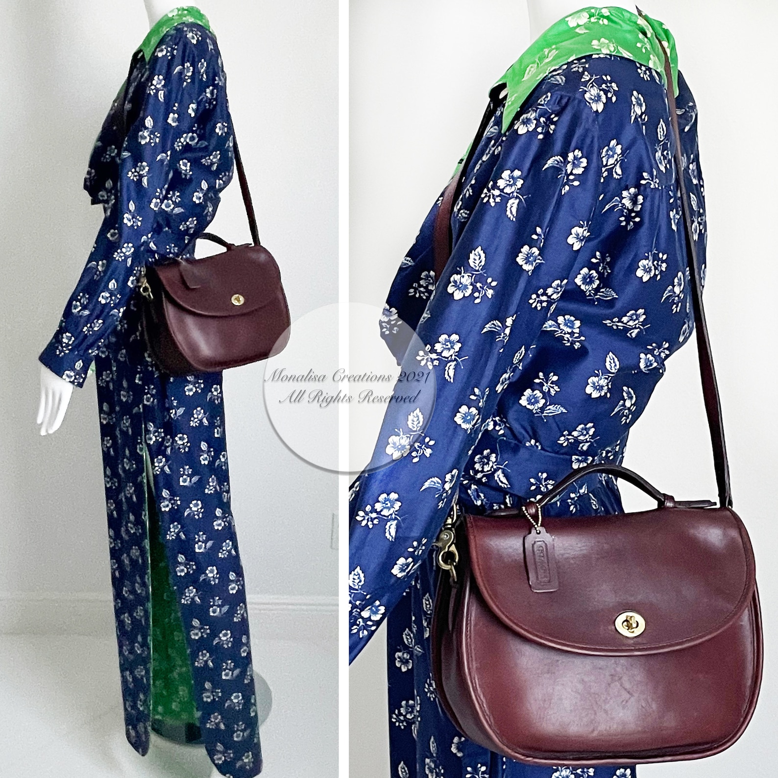 Vintage Coach Large Plaza Bag 9865 Burgundy Leather 80s with Etsy