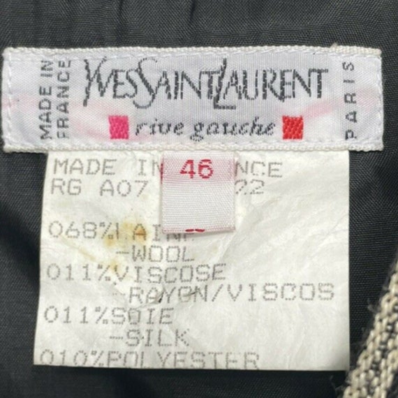 Yves Saint Laurent Rive Gauche Dress Black White Stripe Wool