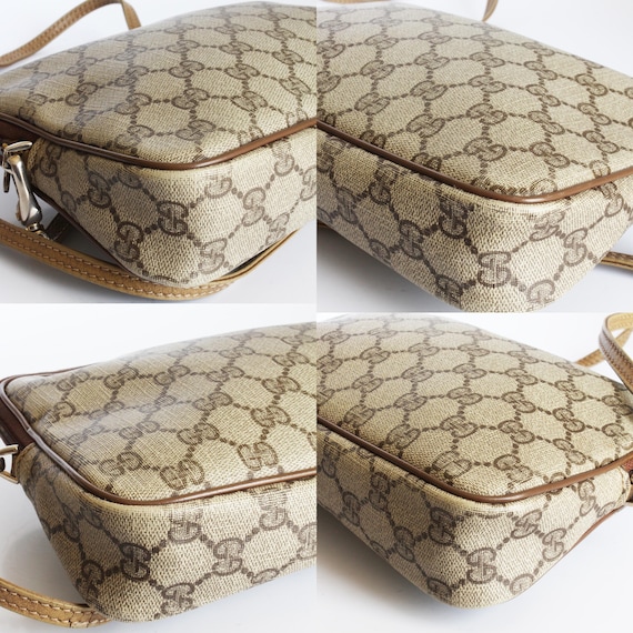 Vintage Gucci Supreme Shoulder Bag Clutch GG Logo Vintage 1980s