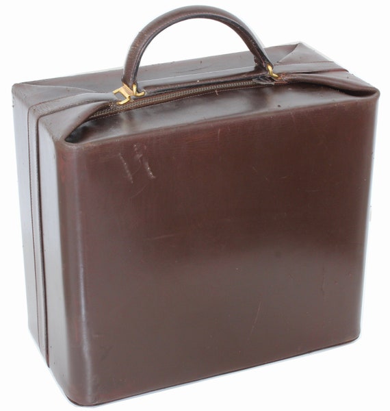 Hermes Leather Train Case Top Handle Vanity Bag Boite | Etsy