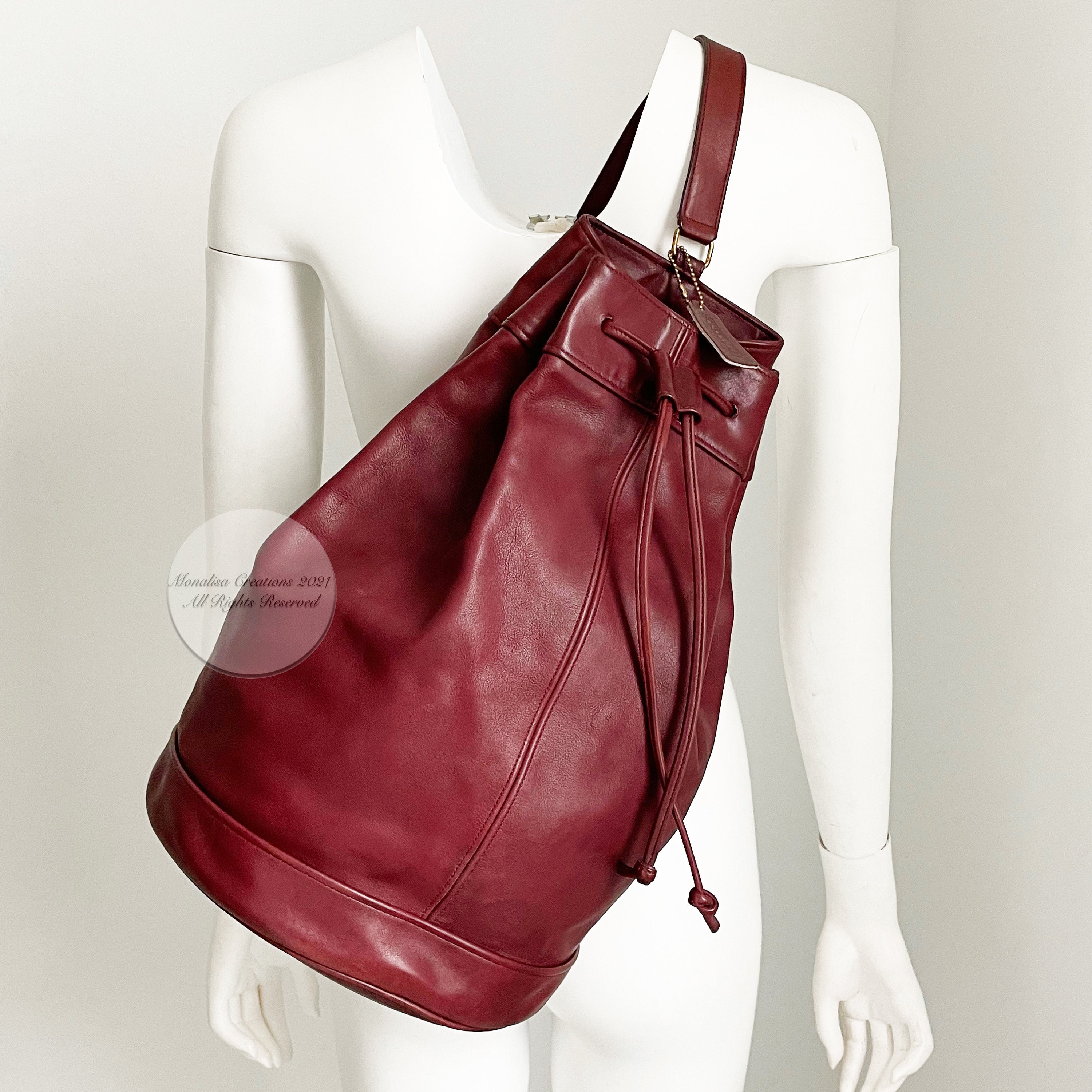 Coach 2008 Leatherware Gift Sack Bag Rope Handles 9.75 x 7.75 x