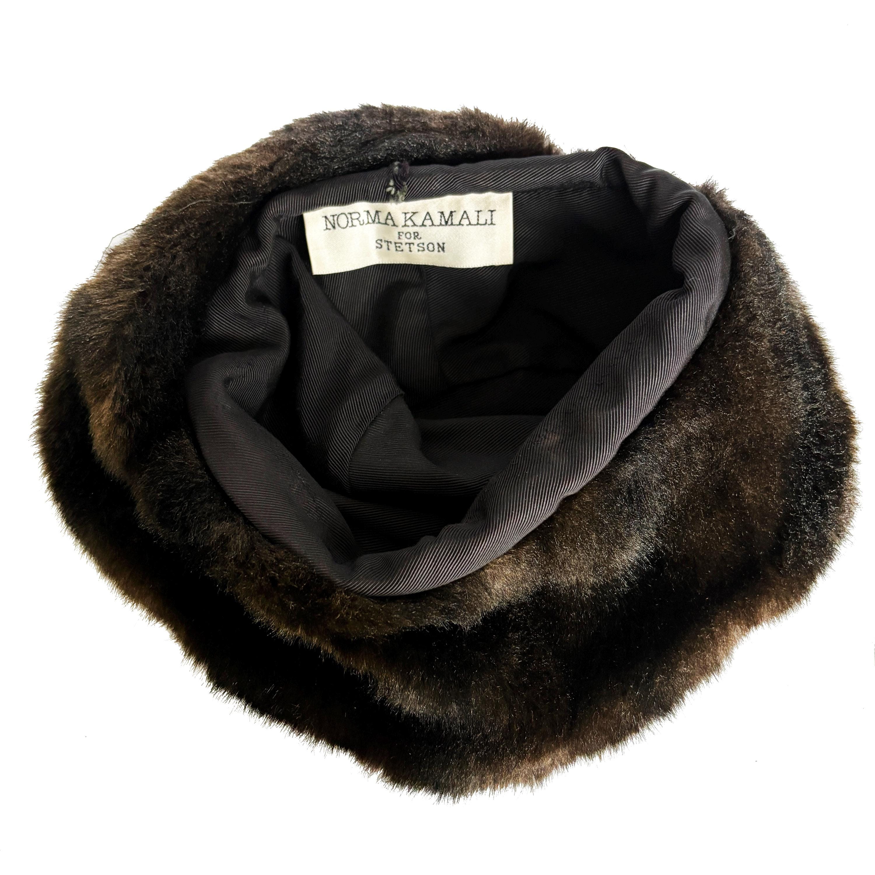 VTG Norma Kamala For Stetson Hat Women’s SZ M(Tag) Runs Small Mouton Fur Brown Stetson Brown Hats for Women for sale | eBay main image 3