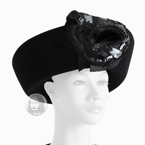 White 60's Cap with Silver Sequins White 60's Cap with Silver Sequins