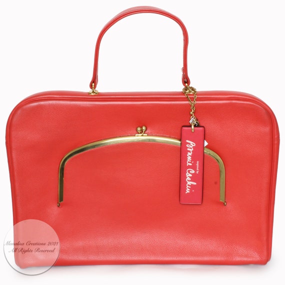 Bonnie Cashin for Coach Attache Bag Briefcase Red… - image 2