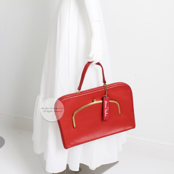 Bonnie Cashin for Coach Attache Bag Briefcase Red… - image 3