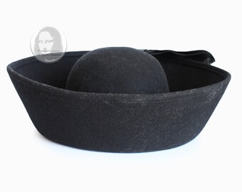 Mr. John Hat Breton Black Wool Felt Embellished Sequins Bow  display picture 1