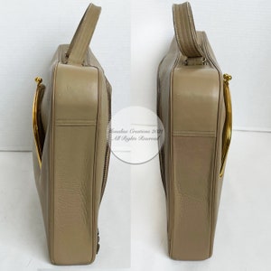 Bonnie Cashin for Coach Bag Attache Tan Leather Cashin Carry Briefcase Rare Vintage 60s image 4