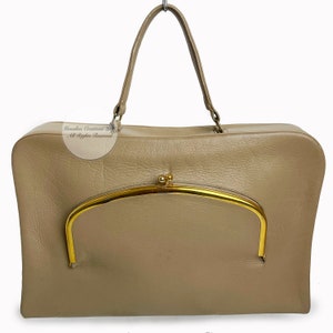 Bonnie Cashin for Coach Bag Attache Tan Leather Cashin Carry Briefcase Rare Vintage 60s image 3