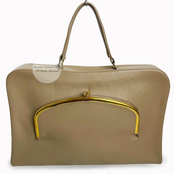Bonnie Cashin for Coach Bag Attache Tan Leather C… - image 3