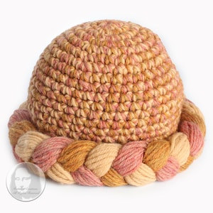 Yves Saint Laurent Knit Hat Multicolor Thick Braid Wool Cap Vintage 1970s Rare