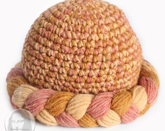 Yves Saint Laurent Knit Hat Multicolor Thick Braid Wool Cap Vintage 1970s Rare Yves Saint Laurent Knit Hat Multicolor Thick Braid Wool Cap  main image 2