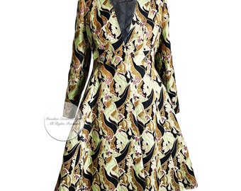 Galanos for Amelia Gray Coat or Coat Dress Abstract Floral Brocade Rare Vintage 60s