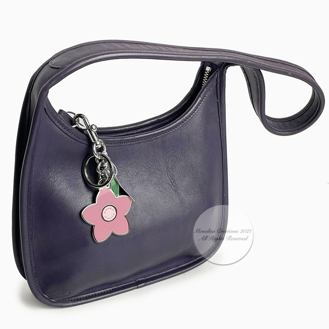 Vintage Coach Bag Ergo Mini Zip Shoulder Bag Style 9020 Dark Etsy