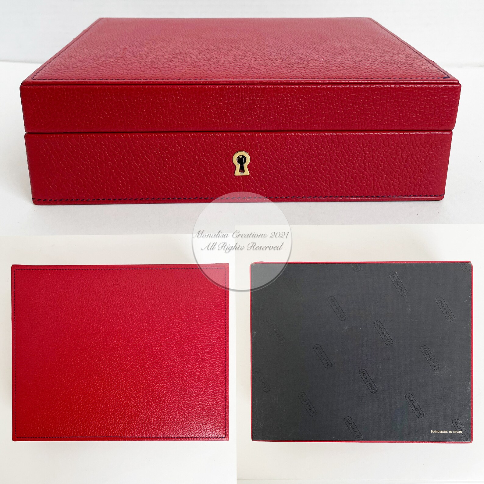 Vintage Coach Leatherware Jewelry Box Trinket Travel Case Etsy