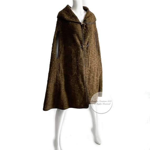 Bonnie Cashin for Sills Cape Boucle Knit with Lea… - image 5