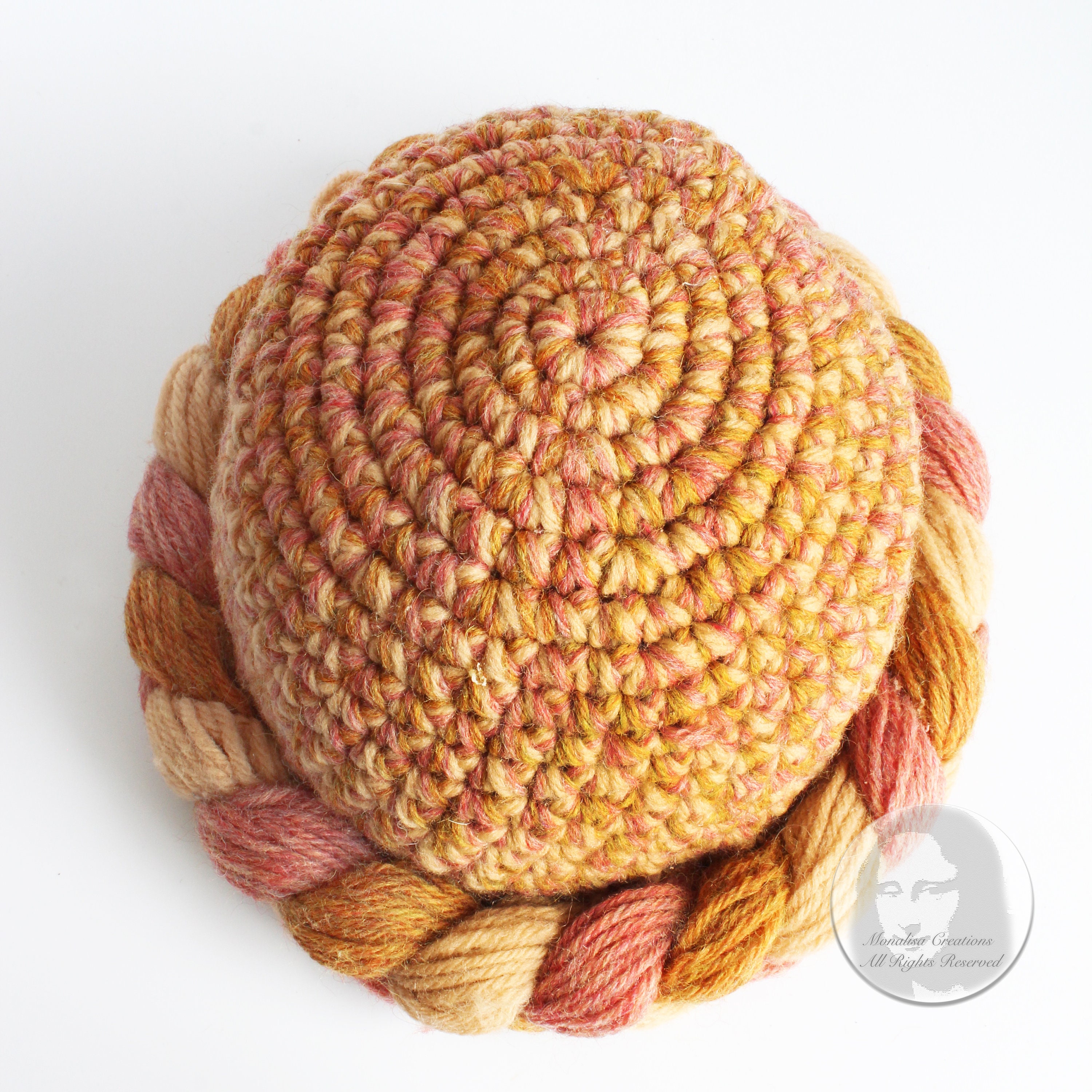 Yves Saint Laurent Knit Hat Multicolor Thick Braid Wool Cap  display picture 3