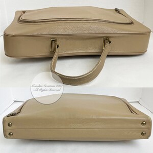 Bonnie Cashin for Coach Bag Attache Tan Leather Cashin Carry Briefcase Rare Vintage 60s image 7