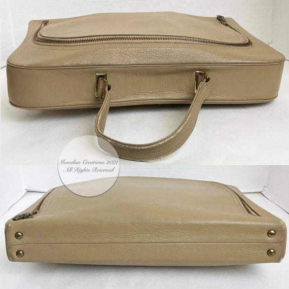 Bonnie Cashin for Coach Bag Attache Tan Leather C… - image 7