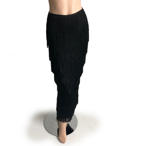 Vintage Norma Kamali OMO Long Skirt with Tiered Fr