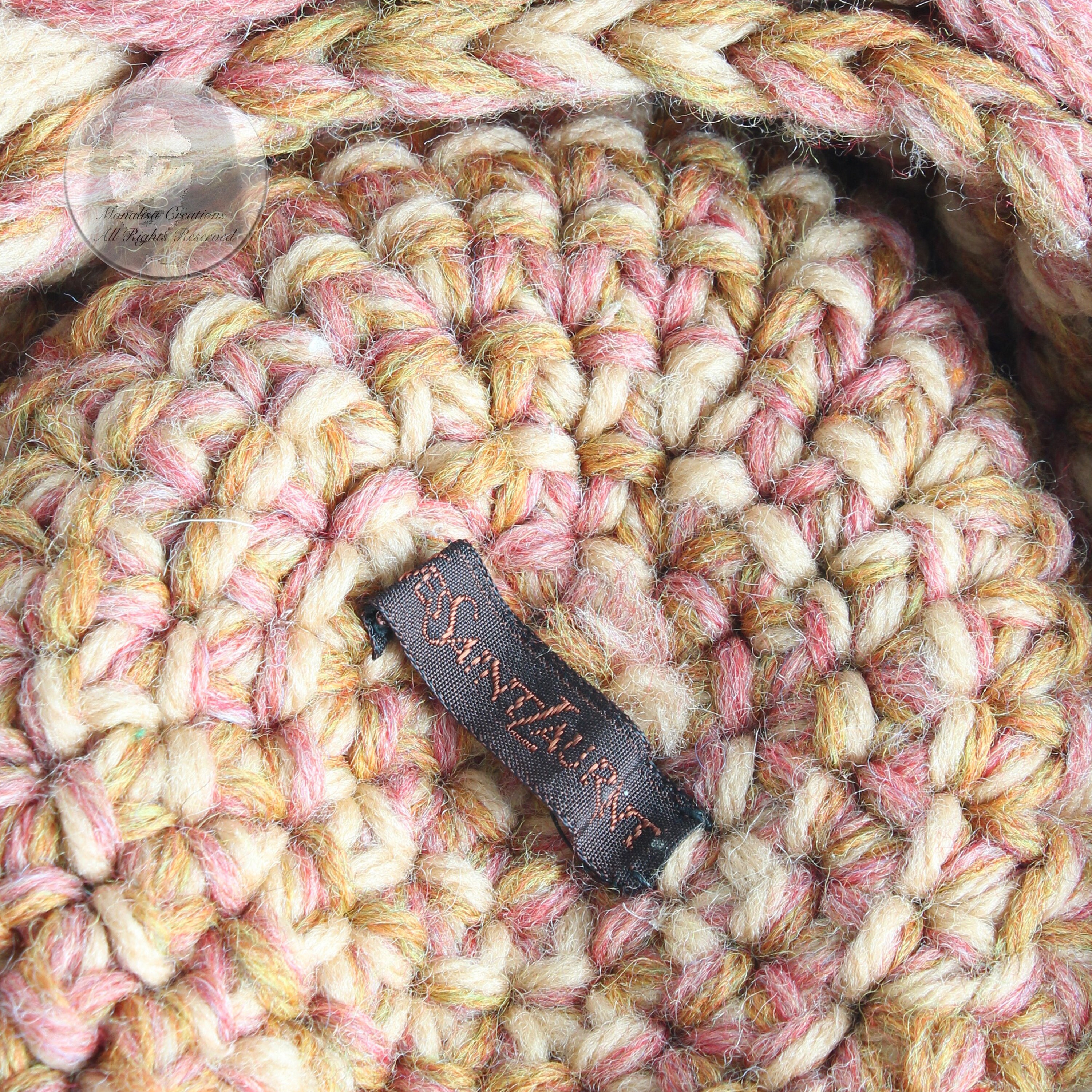Yves Saint Laurent Knit Hat Multicolor Thick Braid Wool Cap  display picture 2
